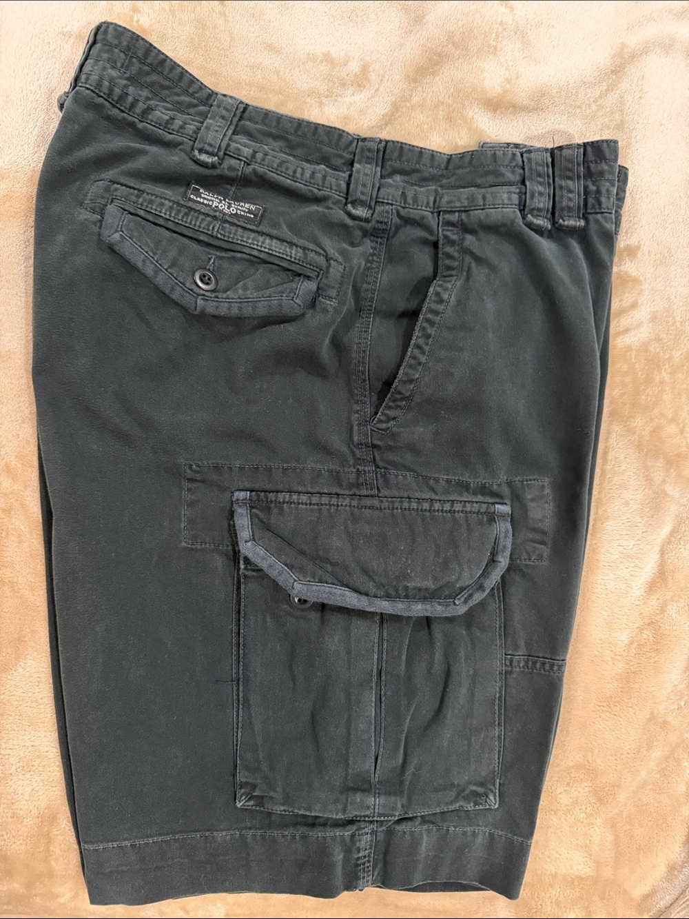 Men Polo by Ralph Lauren navy Cargo Shorts with Multiple Pockets